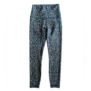 Lululemon Wunder Train High‐Rise Leggings 25″ – Green Camo w/ Pink & Yellow